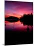 lake at sunset, Fish Lake, Siskiyou National Forest, Oregon-null-Mounted Photographic Print