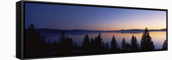 Lake at Sunset, Lake Tahoe, California, USA-null-Framed Stretched Canvas