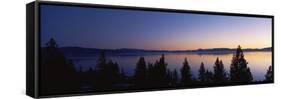 Lake at Sunset, Lake Tahoe, California, USA-null-Framed Stretched Canvas