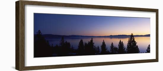 Lake at Sunset, Lake Tahoe, California, USA-null-Framed Photographic Print