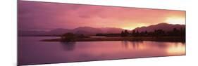 Lake at Sunset, Lake Tekapo, South Island, Canterbury, New Zealand-null-Mounted Photographic Print