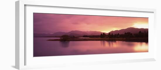 Lake at Sunset, Lake Tekapo, South Island, Canterbury, New Zealand-null-Framed Photographic Print