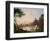 Lake Avernus with a Sarcophagus (Oil on Canvas)-Richard Wilson-Framed Giclee Print