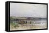 Lake Balaton with the Shore of Akarattya, 1885-Geza Meszoly-Framed Stretched Canvas