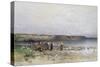Lake Balaton with the Shore of Akarattya, 1885-Geza Meszoly-Stretched Canvas