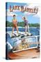 Lake Barkley, Kentucky - Water Skiing-Lantern Press-Stretched Canvas