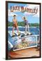 Lake Barkley, Kentucky - Water Skiing-Lantern Press-Framed Art Print