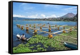 Lake Batur, Fishermen, Bali, Indonesia, Southeast Asia, Asia-G &-Framed Stretched Canvas