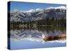 Lake Beauvert, Jasper, Jasper National Park, Alberta, Canada-Walter Bibikow-Stretched Canvas