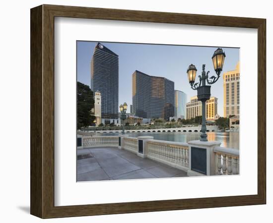 Lake Bellagio, Lantern, the Cosmopolitan Hotel, Strip, South Las Vegas Boulevard-Rainer Mirau-Framed Photographic Print