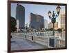 Lake Bellagio, Lantern, the Cosmopolitan Hotel, Strip, South Las Vegas Boulevard-Rainer Mirau-Framed Photographic Print