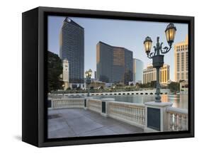 Lake Bellagio, Lantern, the Cosmopolitan Hotel, Strip, South Las Vegas Boulevard-Rainer Mirau-Framed Stretched Canvas