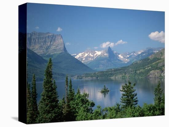 Lake Below Glaciated Peaks-Neil Rabinowitz-Stretched Canvas