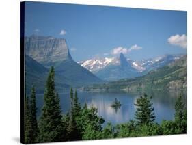 Lake Below Glaciated Peaks-Neil Rabinowitz-Stretched Canvas