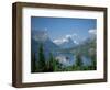 Lake Below Glaciated Peaks-Neil Rabinowitz-Framed Photographic Print