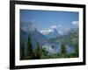 Lake Below Glaciated Peaks-Neil Rabinowitz-Framed Photographic Print