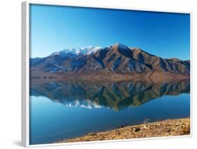 Lake Benmore in Winter, Waitaki Valley, South Island, New Zealand-David Wall-Framed Photographic Print