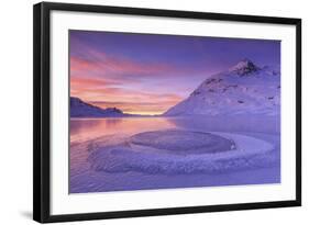 Lake Bianco at Bernina Pass. Canton of Graubunden. Engadine. Switzerland. Europe-ClickAlps-Framed Photographic Print