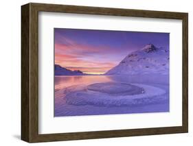 Lake Bianco at Bernina Pass. Canton of Graubunden. Engadine. Switzerland. Europe-ClickAlps-Framed Photographic Print