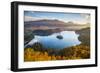 Lake Bled and the Julian Alps Illuminated at Sunrise, Lake Bled, Bled, Upper Carniola, Slovenia-Doug Pearson-Framed Photographic Print