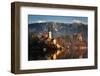 Lake Bled at Dawn with Santa Maria Church (Church of Assumption), Gorenjska, Julian Alps, Slovenia-Karen Deakin-Framed Photographic Print