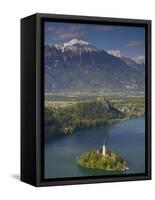 Lake Bled, Gorenjska, Slovenia-Walter Bibikow-Framed Stretched Canvas