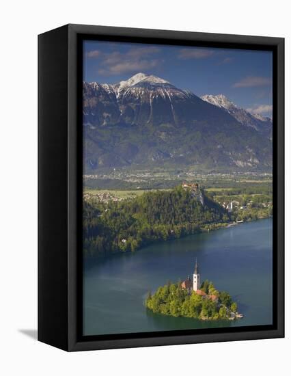 Lake Bled, Gorenjska, Slovenia-Walter Bibikow-Framed Stretched Canvas
