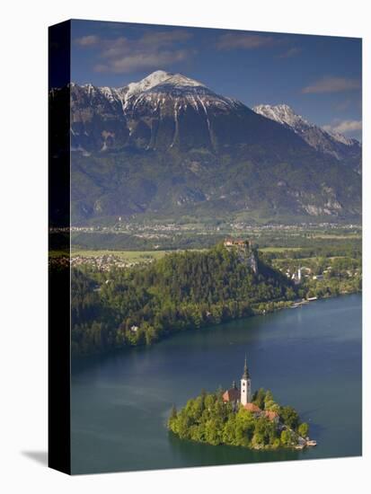 Lake Bled, Gorenjska, Slovenia-Walter Bibikow-Stretched Canvas