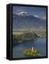 Lake Bled, Gorenjska, Slovenia-Walter Bibikow-Framed Stretched Canvas