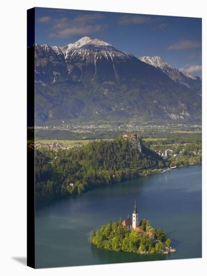 Lake Bled, Gorenjska, Slovenia-Walter Bibikow-Stretched Canvas