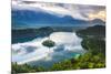 Lake Bled Island and the Julian Alps at Sunrise-Matthew Williams-Ellis-Mounted Photographic Print