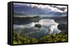 Lake Bled Reflections at Sunrise, Julian Alps, Gorenjska, Slovenia, Europe-Matthew Williams-Ellis-Framed Stretched Canvas