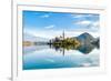 Lake Bled Slovenia. Beautiful Mountain Lake with Small Pilgrimage Church. Most Famous Slovenian Lak-null-Framed Photographic Print