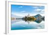 Lake Bled Slovenia. Beautiful Mountain Lake with Small Pilgrimage Church. Most Famous Slovenian Lak-null-Framed Photographic Print