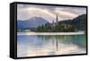 Lake Bled Sunrise Landscape-Matthew Williams-Ellis-Framed Stretched Canvas