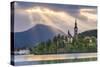 Lake Bled Sunrise Landscape-Matthew Williams-Ellis-Stretched Canvas