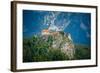 Lake Bled, Upper Carniola, Slovenia. Bled Castle.-null-Framed Photographic Print