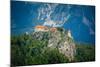 Lake Bled, Upper Carniola, Slovenia. Bled Castle.-null-Mounted Photographic Print