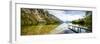 Lake Bohinj at dusk, Triglav National Park, Upper Carniola, Slovenia-Panoramic Images-Framed Photographic Print