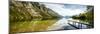 Lake Bohinj at dusk, Triglav National Park, Upper Carniola, Slovenia-Panoramic Images-Mounted Photographic Print