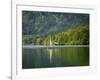 Lake Bohinj (Bohinjsko jezero), Triglav National Park, Upper Carniola, Slovenia. Sailing on the...-null-Framed Photographic Print