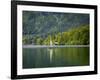 Lake Bohinj (Bohinjsko jezero), Triglav National Park, Upper Carniola, Slovenia. Sailing on the...-null-Framed Photographic Print