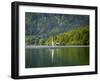 Lake Bohinj (Bohinjsko jezero), Triglav National Park, Upper Carniola, Slovenia. Sailing on the...-null-Framed Photographic Print