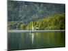 Lake Bohinj (Bohinjsko jezero), Triglav National Park, Upper Carniola, Slovenia. Sailing on the...-null-Mounted Photographic Print