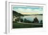 Lake Bomoseen, Vermont, Scenic View of the Lake-Lantern Press-Framed Art Print