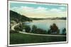 Lake Bomoseen, Vermont, Scenic View of the Lake-Lantern Press-Mounted Art Print