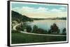 Lake Bomoseen, Vermont, Scenic View of the Lake-Lantern Press-Framed Stretched Canvas