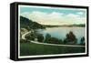 Lake Bomoseen, Vermont, Scenic View of the Lake-Lantern Press-Framed Stretched Canvas