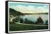 Lake Bomoseen, Vermont, Scenic View of the Lake-Lantern Press-Framed Stretched Canvas