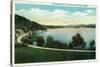 Lake Bomoseen, Vermont, Scenic View of the Lake-Lantern Press-Stretched Canvas